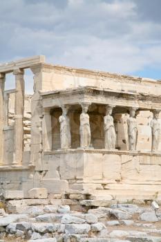 The Porch of the Caryatids of The Erechtheum temple, Acropolis,Athens