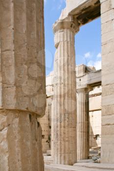 colonnade of Propylaea, entrance to Acropolis,Athens
