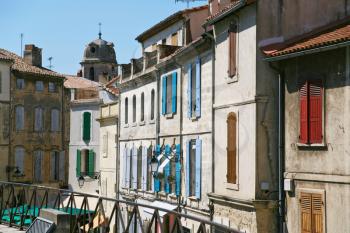 houses in small south town (Arles, France)