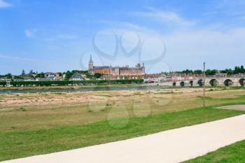 view of Gien city, France in summer day