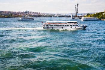 Cruise ships in Bosphorus, Istanbul, Turkey