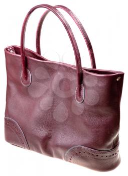 woman's leather cherry bag