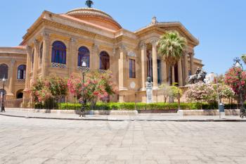 Teatro Massimo - famous opera house on the Piazza Verdi in Palermo, Sicily