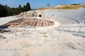 ancient Greek theater in Syracuse, Sicily, Italy