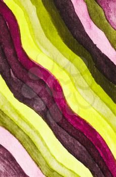wave striped pattern drawn by watercolor