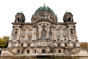 view of Berliner dom (The Cathedral of Berlin) from Spree river