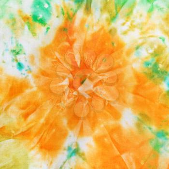abstract floral patern of nodular painted batik on silk