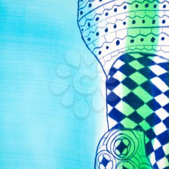abstract pattern on cold silk batik