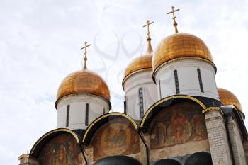 golden cupola of Dormition Cathedral in Moscow Kremlin