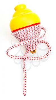 whipping toy - trompo on white background