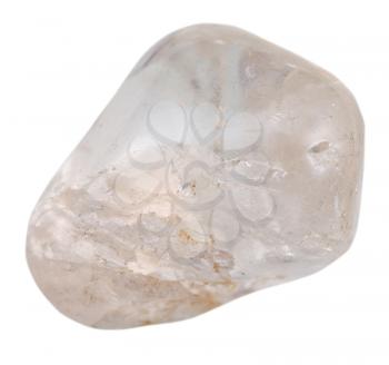 quartz mineral stone isolated on white background