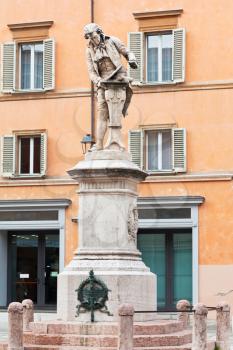 sculpture of Luigi Galvani - italian Italian physician, physicist and philosopher in Bologna, Italy