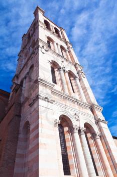 campanile - tower of Ferrara Cathedral, Italy