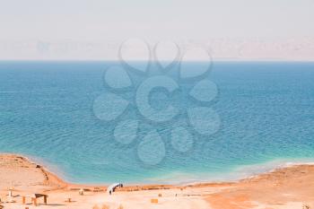 resort beach on Dear Sea coast, Jordan