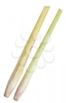 Prepared Lemongrass isolated on white background