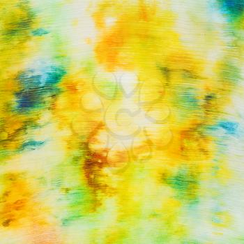 batik - abstract yellow spotted pattern on silk fabric