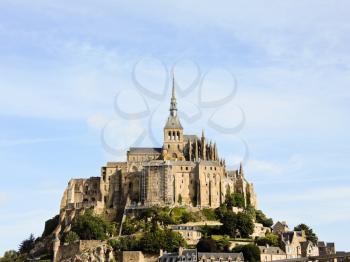 mont saint-michel abbey, Normandy in summer, France
