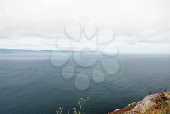 view of Atlantic ocean from Cape Finisterre, Galicia, Spain