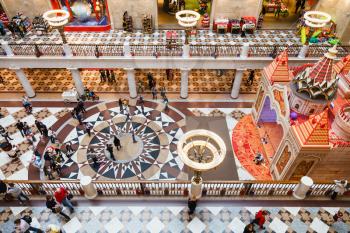 MOSCOW, RUSSIA - MAY 7, 2015: gallery of Central Children's Store on Lubyanka Square. The department store is the largest children's store in Russia, it was opened after reconstruction March 31, 2015