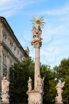 travel to Bratislava city - Plague Column at Rybne Namestie (Fish Square) in Bratislava