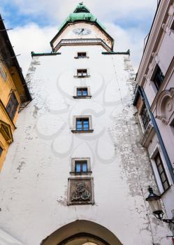 travel to Bratislava city - St Michael's tower of Michael gate in Bratislava
