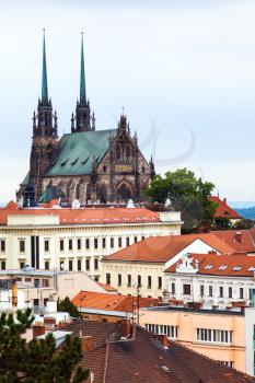 travel to Brno city - View of Cathedral of St Peter and Paul in Brno, Czech