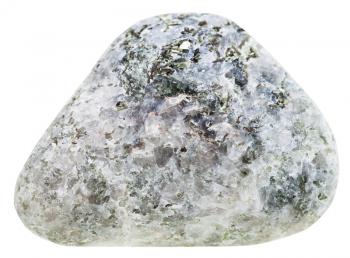 macro shooting of natural gemstone - polished Chondrodite mineral gem stone isolated on white background