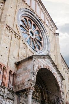 travel to Italy - facade of San Zeno Basilica (San Zeno Maggiore, San Zenone) in Verona city