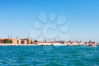 travel to Italy - view of Venice city from Giudecca canal