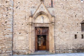 doors of Church Santa Maria Maggiore di Firenze in Florence. This is among the oldest extant churches in city, it was originally constructed in 11th century