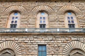 travel to Italy - wall of Palazzo Pitti (Pitti Palace) in Florence city