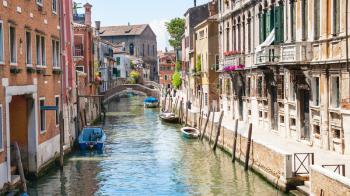 travel to Italy - Venetian urban landscape in Venice city in sunny summer day