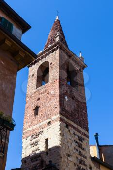 travel to Italy - tower of Waldensian Evangelical Church of Verona (Chiesa Evangelica Valdese di Verona)