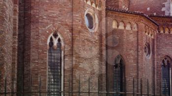 travel to Italy - walls of Duomo Cathedral in Vicenza city