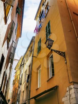 Travel to Provence, France - residential houses in old city of Nice