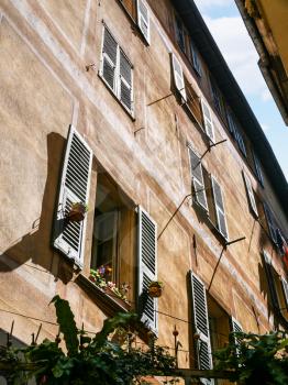 Travel to Provence, France - wall of residential house in old city of Nice
