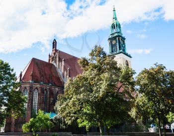 travel to Germany - St. Mary's Church (Marienkirche) in Berlin city in september