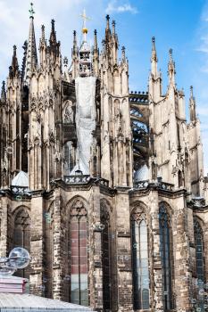travel to Germany - soapbubbles and Cologne Cathedral (Cathedral Church of Saint Peter) in september