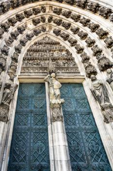 travel to Germany - doors of North Entrance to Cologne Cathedral