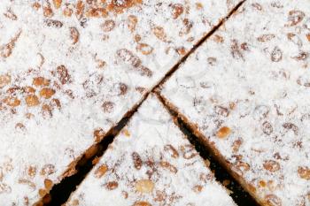 surface of Italian Pine Nut Cake close up