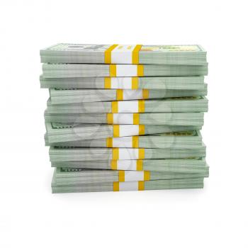 Royalty Free Clipart Image of a Stack of Money