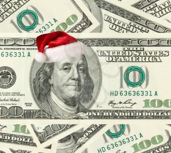 Dollar Santa - Christmas shopping concept.