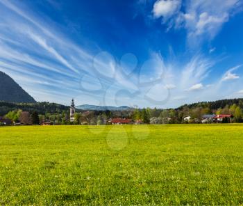 German countryside and village. Bavaria, Germany