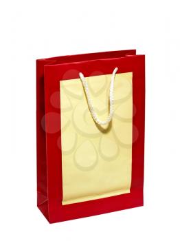 Gift bag isolated on a white background.