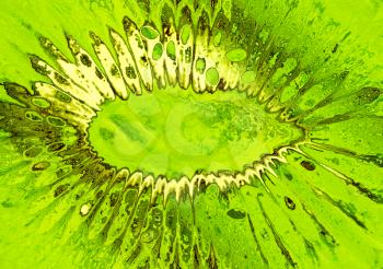 Stylized green kiwi taken closeup suitable as food background.Digitally generated image.