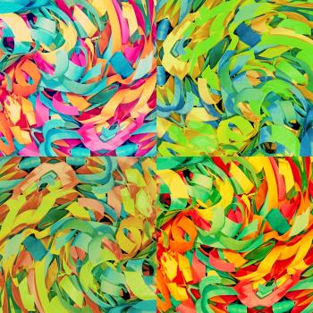 Multicolored confetti pattern collage as abstract background.