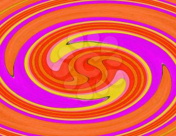 Multicolored abstract twirl background.Digitally generated image.