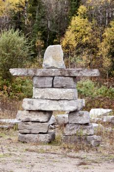 Inukshuk inukchuk in ontario Canada, rock structure