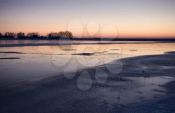 Buffalo Pound Lake Saskatchewan Canada ice design