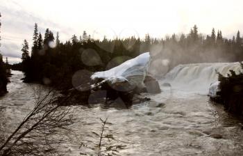 Pisew Falls in Northern Manitoba